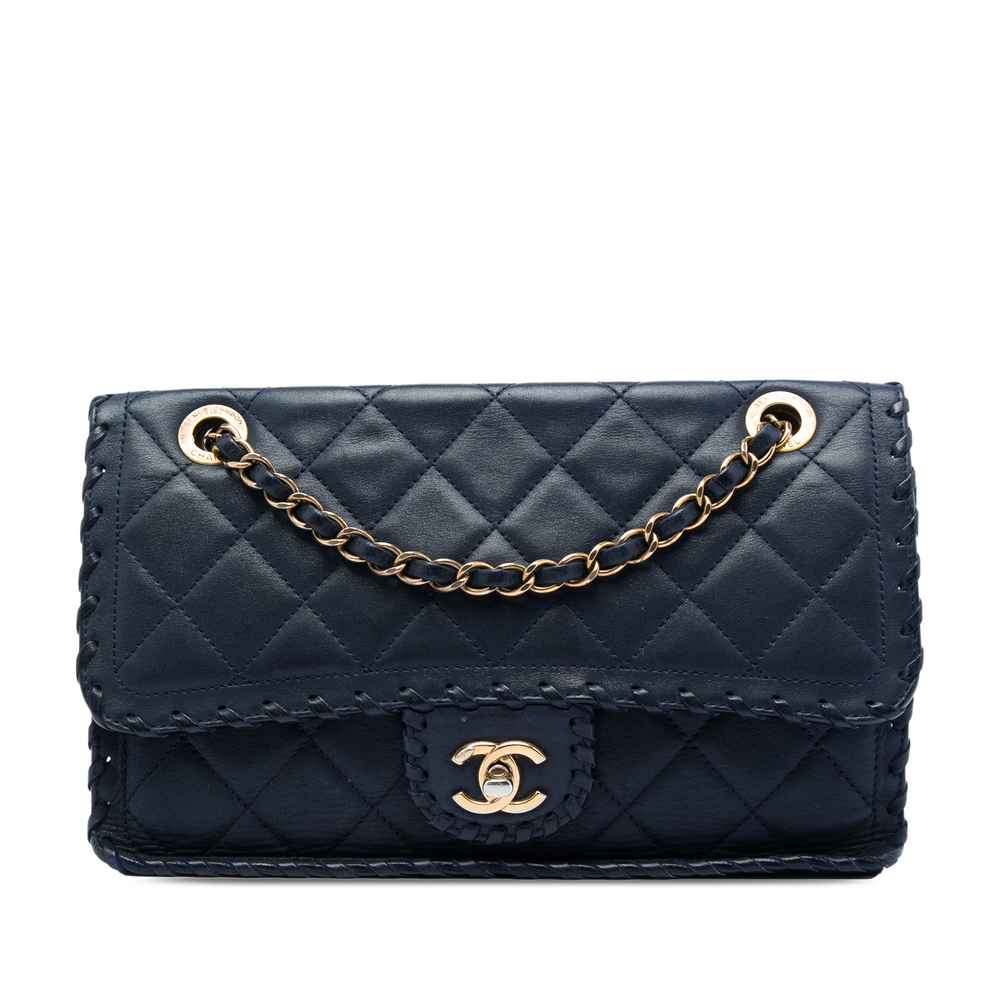 Pre-Loved Chanel Medium Quilted Iridescent Calfskin Happy Stitch Flap